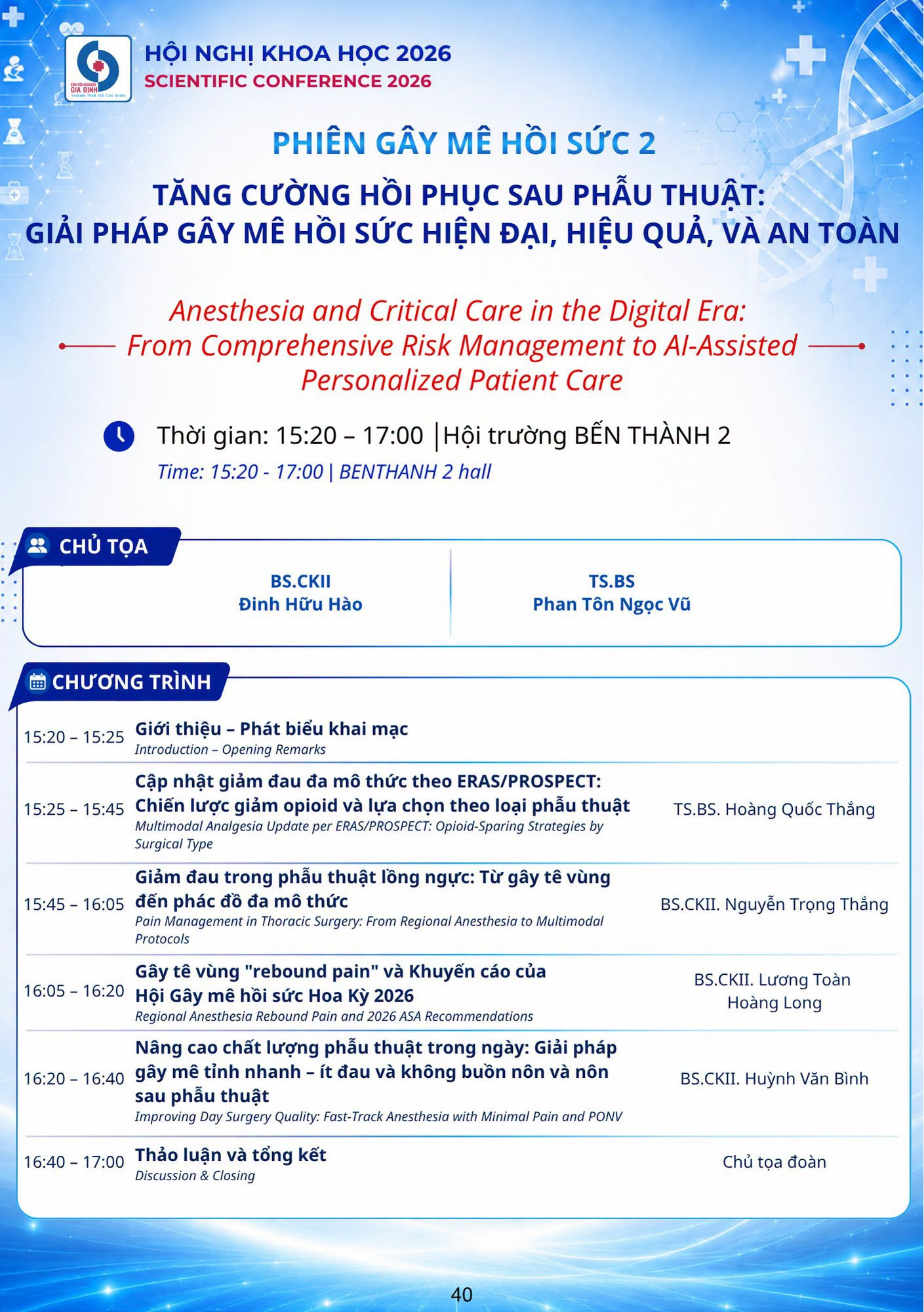 PHIÊN GÂY MÊ HỒI SỨC 2 