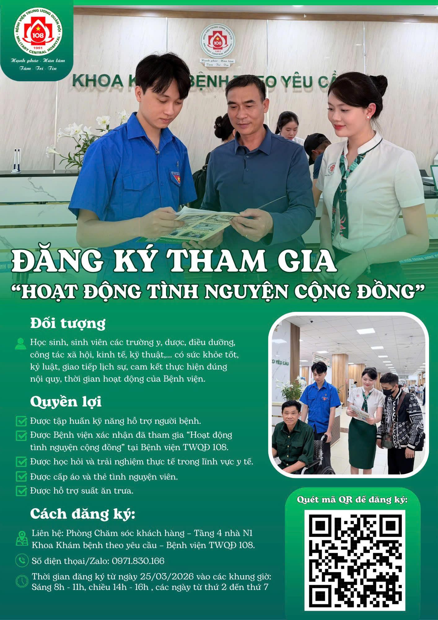 tình nguyện tại TWQĐ108