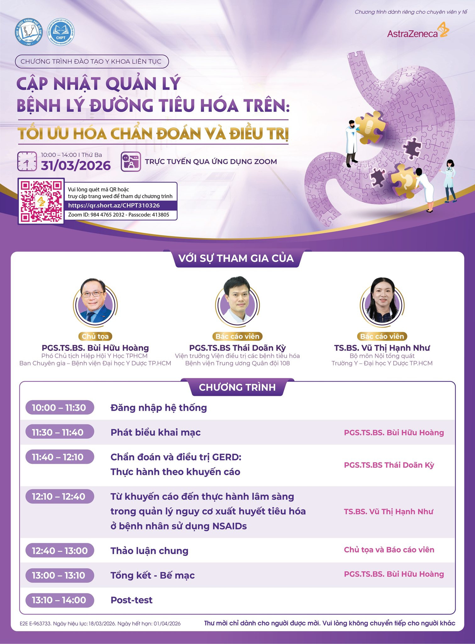 CẬP NHẬT QUẢN LÝ BỆNH LÝ ĐƯỜNG TIÊU HÓA TRÊN: TỐI ƯU HÓA CHẨN ĐOÁN VÀ ĐIỀU TRỊ