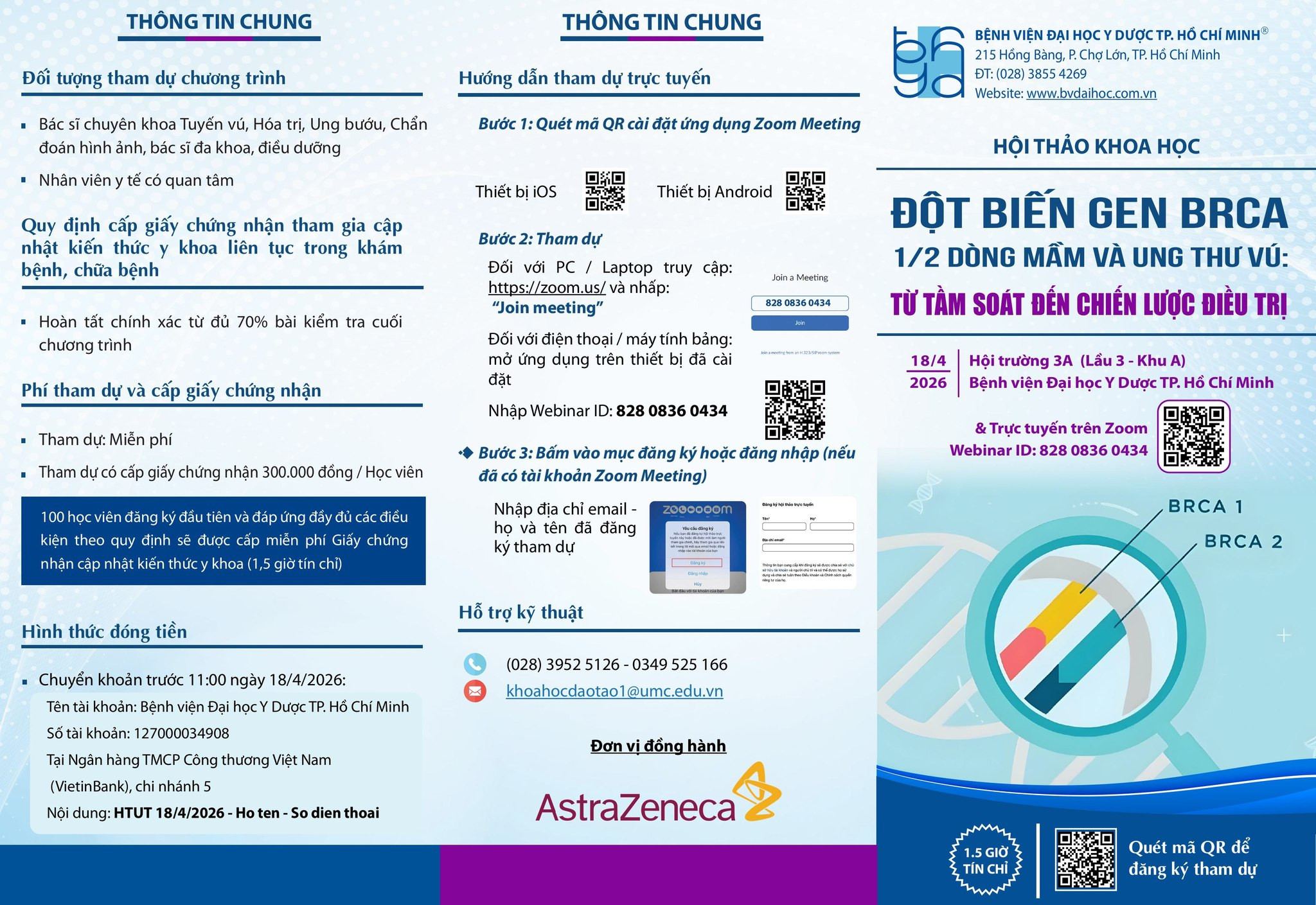 Đột biến gen BRCA 1/2 dòng mầm và ung thư vú