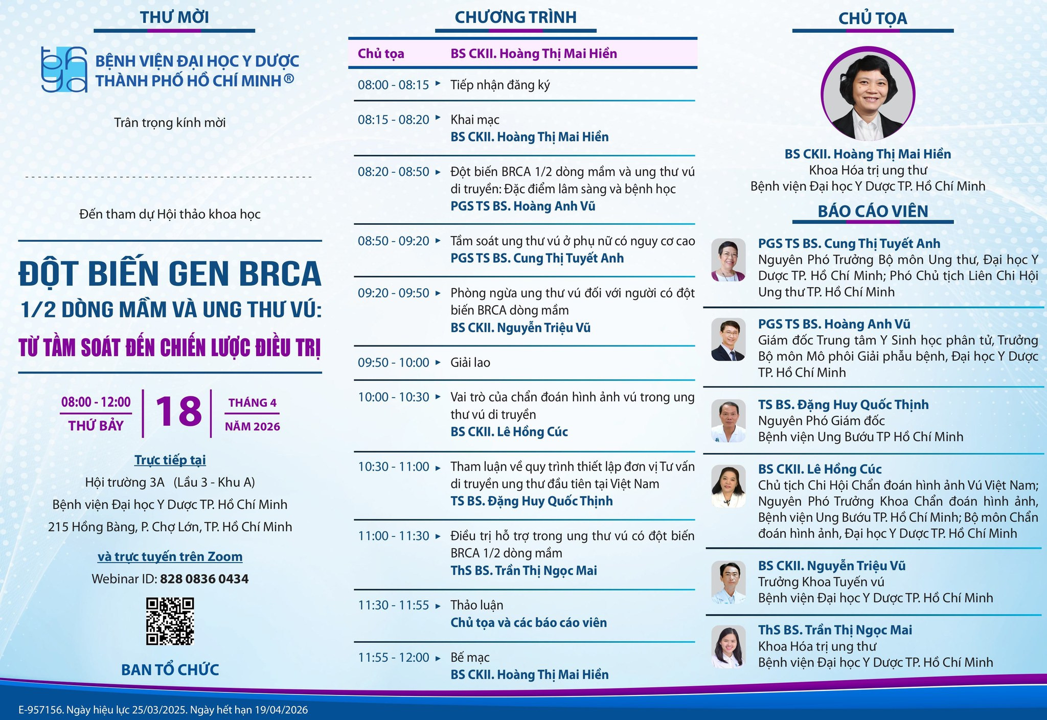 Nội dung Đột biến gen BRCA 1/2 dòng mầm và ung thư vú