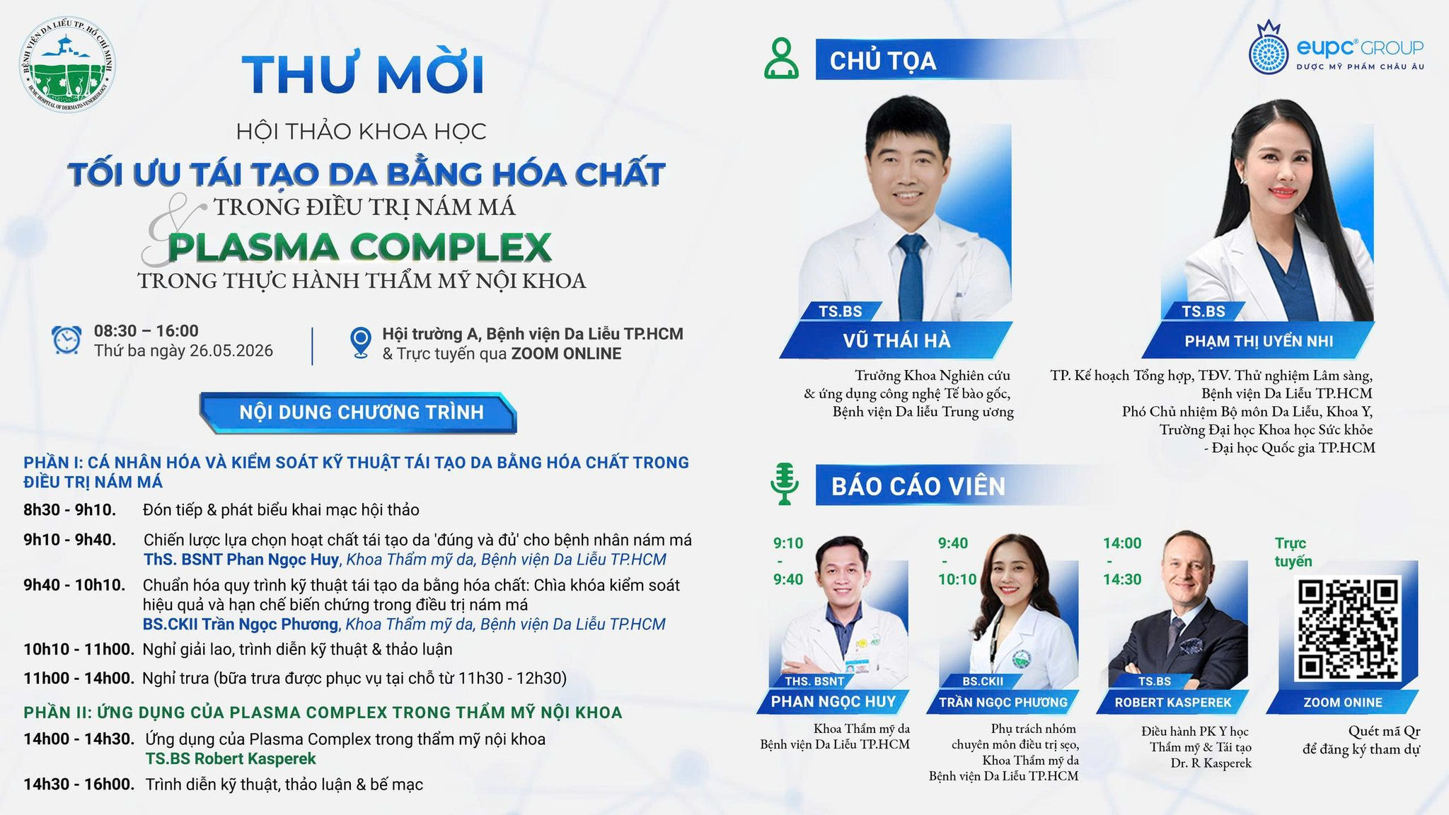TÁI TẠO DA TRONG NÁM MÁ VÀ ỨNG DỤNG PLASMA COMPLEX TRONG THẨM MỸ