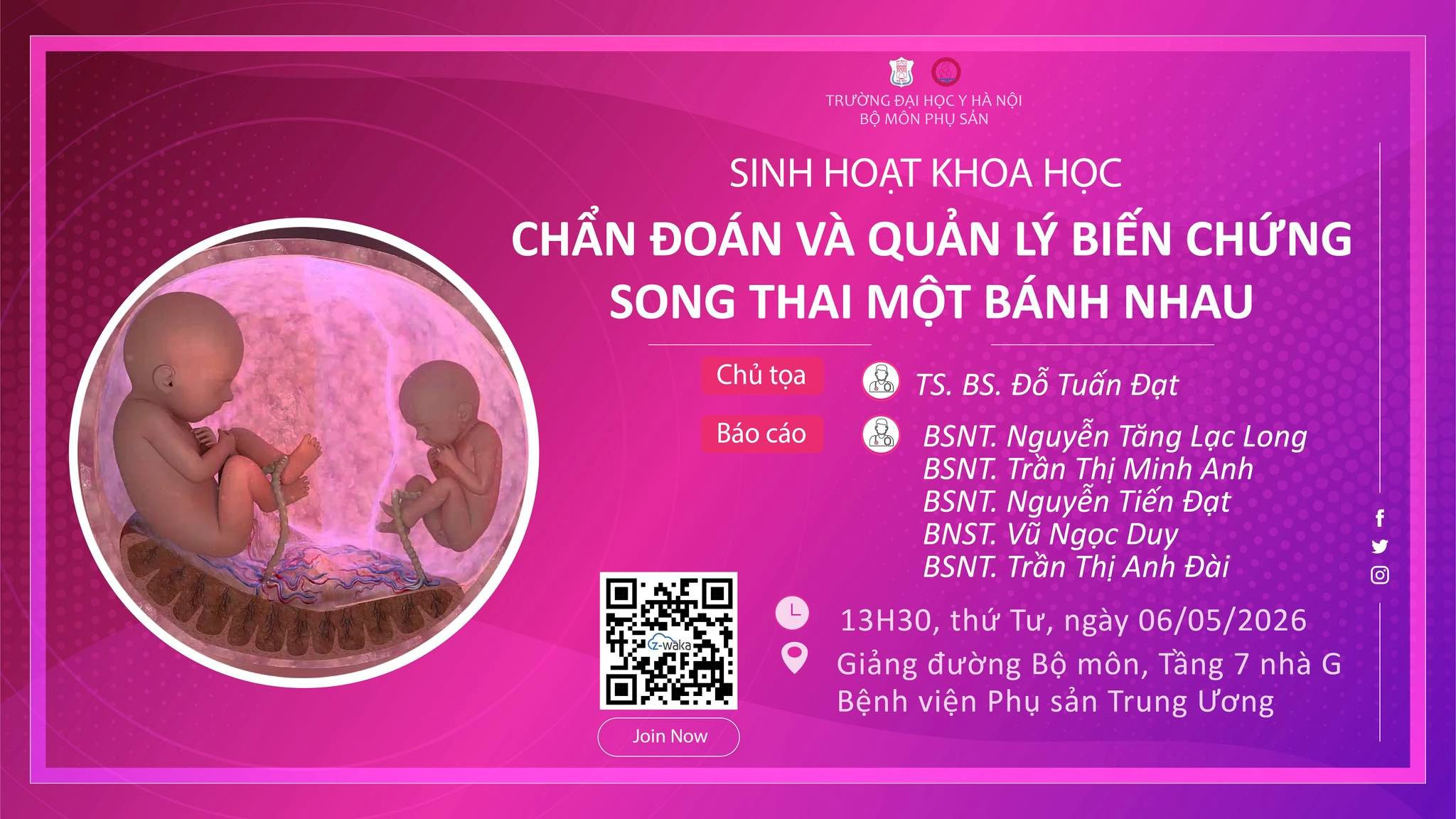 CHẨN ĐOÁN VÀ XỬ TRÍ CÁC BIẾN CHỨNG SONG THAI MỘT BÁNH RAU